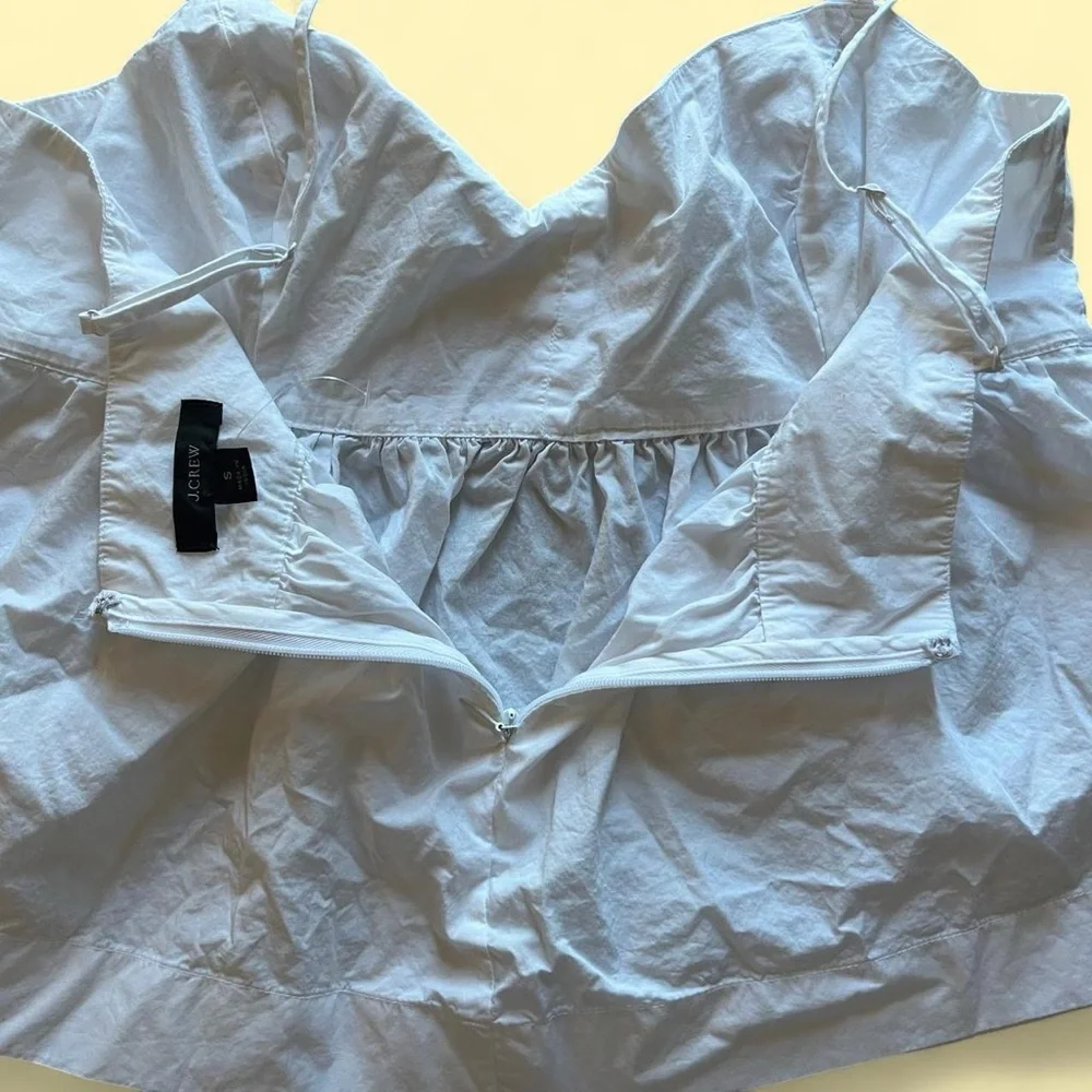 J. Crew Flowy Boho White Cotton Poplin Camisole Top - Picture 3 of 6